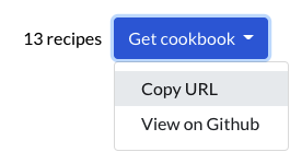 Click the blue Get Cookbook button and select Copy URL